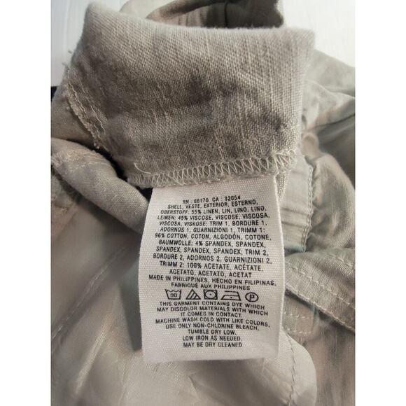 Anthropologie Cartonnier Tie-Waist Linen Trousers Pants Sz XS High Rise Career - Picture 7 of 11